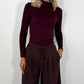 Zoe Polo Neck Top - Plum