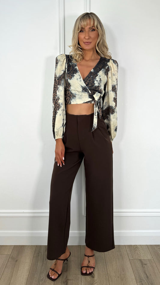 Lunna Tailored Trousers - Brown