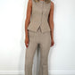 Norma Tailored Flare Trousers - Taupe