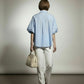 Diana Cotton Shirt with Balloon Sleeves - Sky Blue