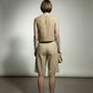 Alice Side Slit Top With Stones Pattern - Taupe