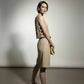 Alice Side Slit Top With Stones Pattern - Taupe