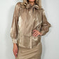 Aoife Bowknot Metallic Shirt - Gold