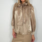 Aoife Bowknot Metallic Shirt - Gold