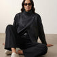 Rhonda Oversized Faux Leather Jacket - Black