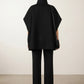 Ciara Button Poncho - Black