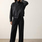 Rhonda Oversized Faux Leather Jacket - Black