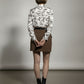 Linda Suede Mini Skirt with Side Pockets - Brown