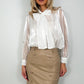 Aoife Bowknot Metallic Shirt - White