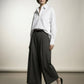 Mindy Tailored Stripped Cropped Trousers - Charcoal
