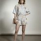Lunna Linen Balloon Shorts - Light Blue