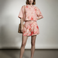 Lunna Linen Cropped Shirt - Pink