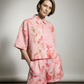 Lunna Linen Cropped Shirt - Pink