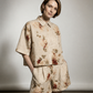 Lunna Linen Cropped Shirt - Beige