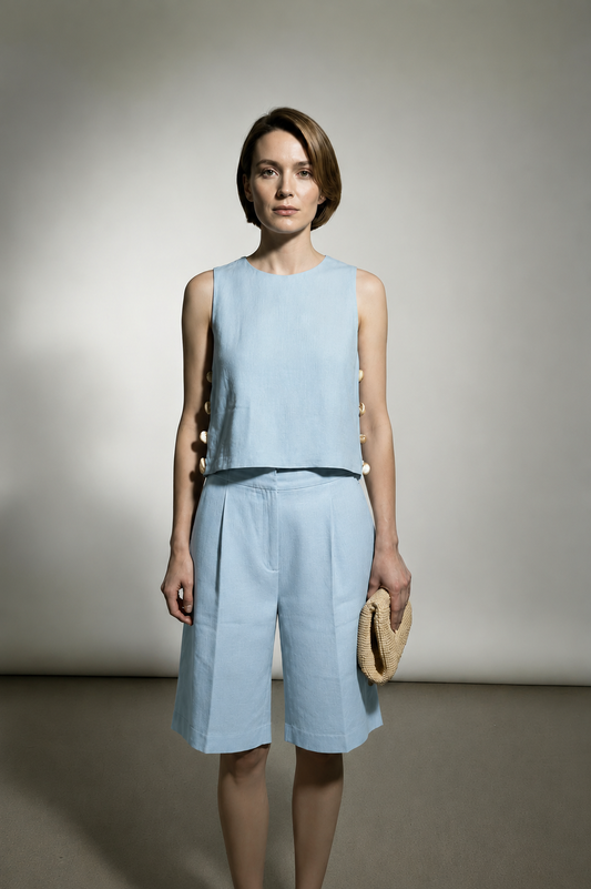 Alice Tailored Shorts - Light Blue