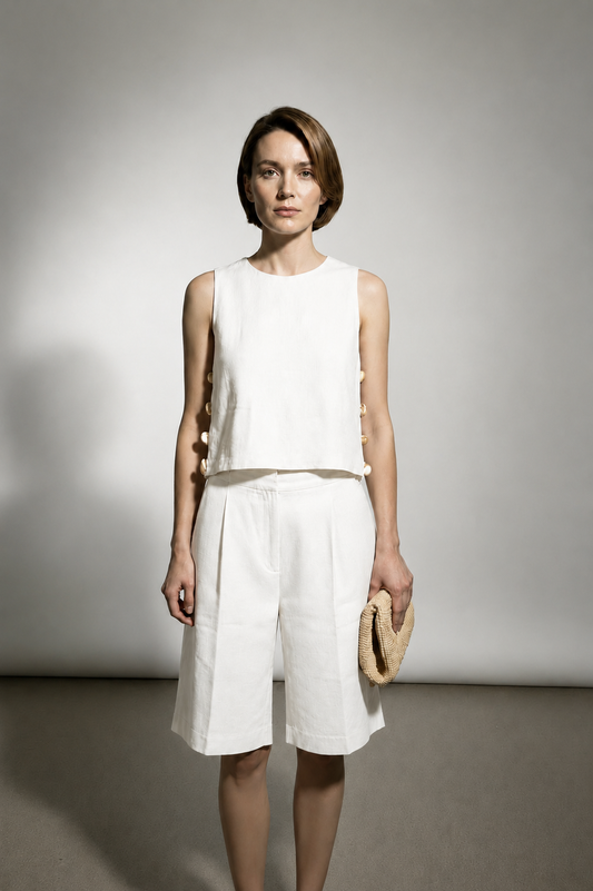 Alice Tailored Shorts - White