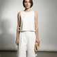 Alice Side Slit Top With Stones Pattern - White