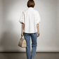 Diana Cotton Shirt with Balloon Sleeves - White