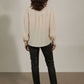 Sophia Satin Bowknot Shirt - Beige