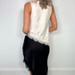 Aisling Satin Skirt with Lace - Black
