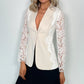 Orlagh Single Button Lace Blazer - Beige