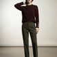 Tanya Sweater Knit With Polka Dot Details - Choco Brown