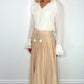 Claire Maxi Flared Skirt - Beige