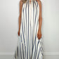 Siobhan Satin Striped Tent Dress - Navy and White