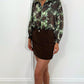 Linda Suede Mini Skirt with Side Pockets - Brown