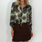 Lorna Printed Shirt - Brown and Green