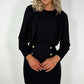 Cara Long Sleeved Dress - Black