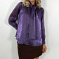 Aoife Bowknot Metallic Shirt - Purple