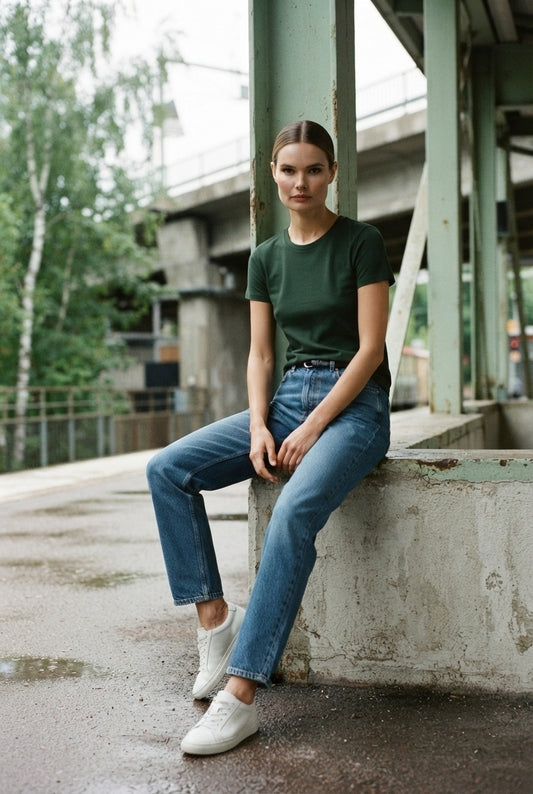 Round Neck T-Shirt - Khaki