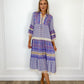 Emma Boho Printed Maxi Dress - Purple