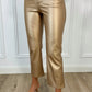 Solange Straight Leatherette Pants - Golden