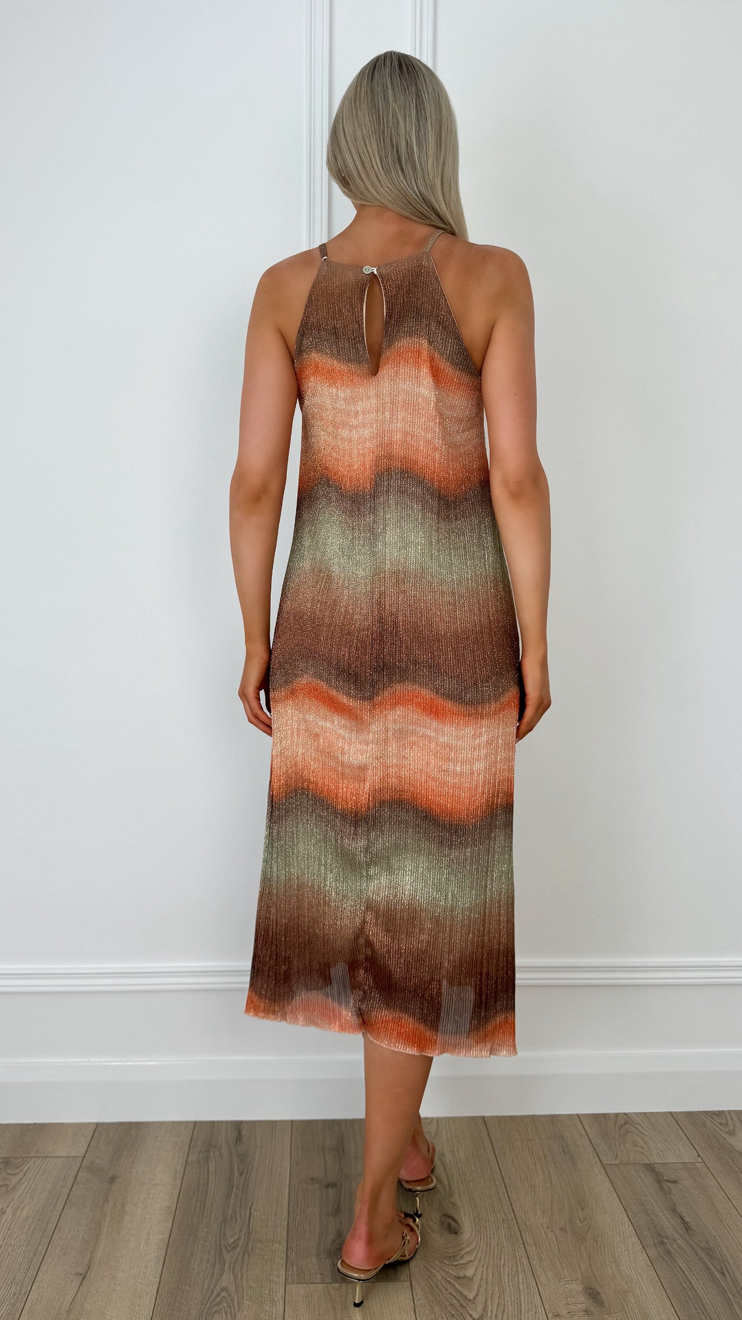 Suzi Strappy Shimmer Tent Dress - Multicolour