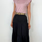 Black Midi Skirt with Belt
