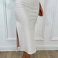 Olivia Cut Maxi Skirt - Beige