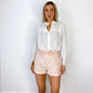 Maddalena Linen Shorts - Light Pink