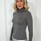 Silvia Polo Neck Top - Grey