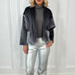 Paloma  Velvet Blazer Jacket with Pockets in Silver