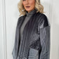 Paloma  Velvet Blazer Jacket with Pockets in Silver