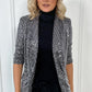 Nadia Sequin Blazer - Silver