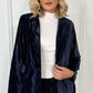 Velvet Blazer in Navy