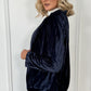 Velvet Blazer in Navy