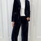 Velvet Trousers in Navy