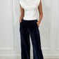 Velvet Trousers in Navy