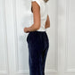 Velvet Trousers in Navy