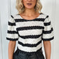 Lola Striped Crop Top - Black