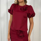 Ava Red Rose Blouse